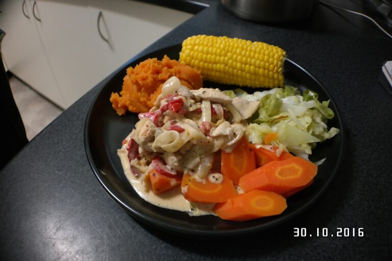 seeded mustard chicken with vegetables 1