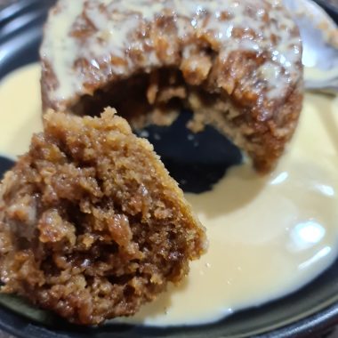spiced apple and ginger pudding