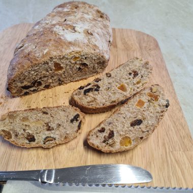 walnut, fig and apricot loaf