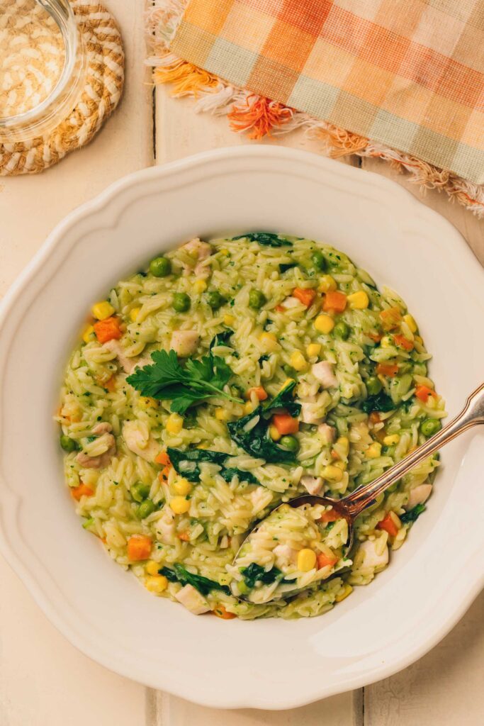 Pork Risoni Recipe with Fresh Vegetables