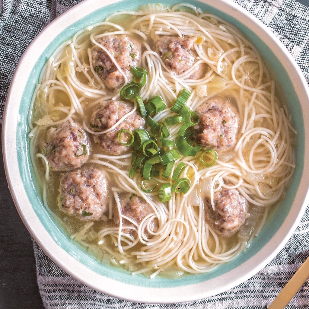 Pork Meatballs in Savory Broth