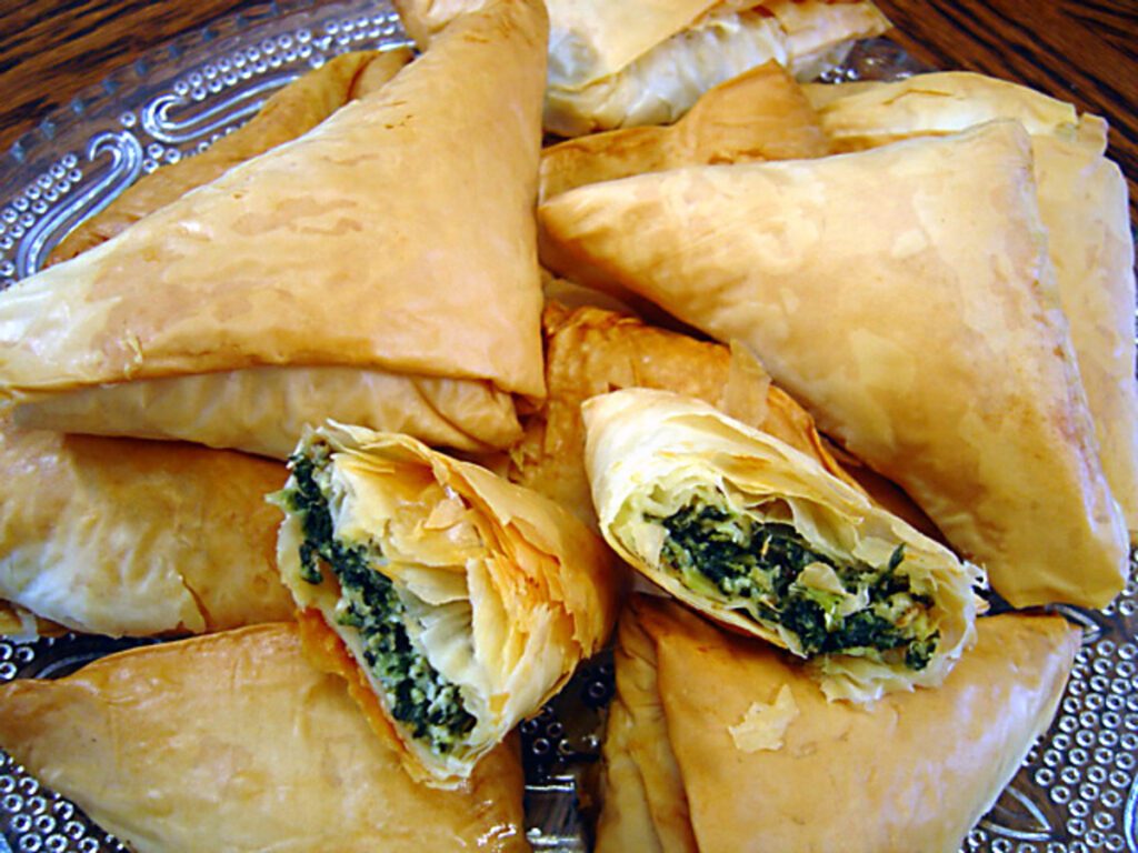 Spinach and Ricotta Triangles