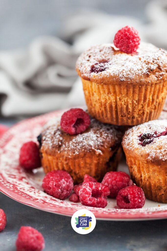 Gin-Soaked Raspberry & Fudge Muffins